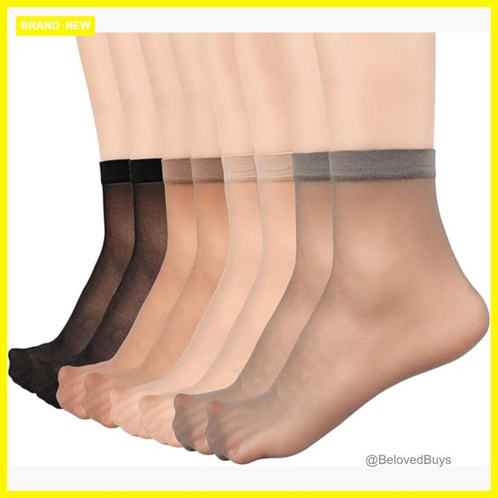 Sheer Ankle Socks 12 Pairs Ultra Thin Silk Summer Comfort